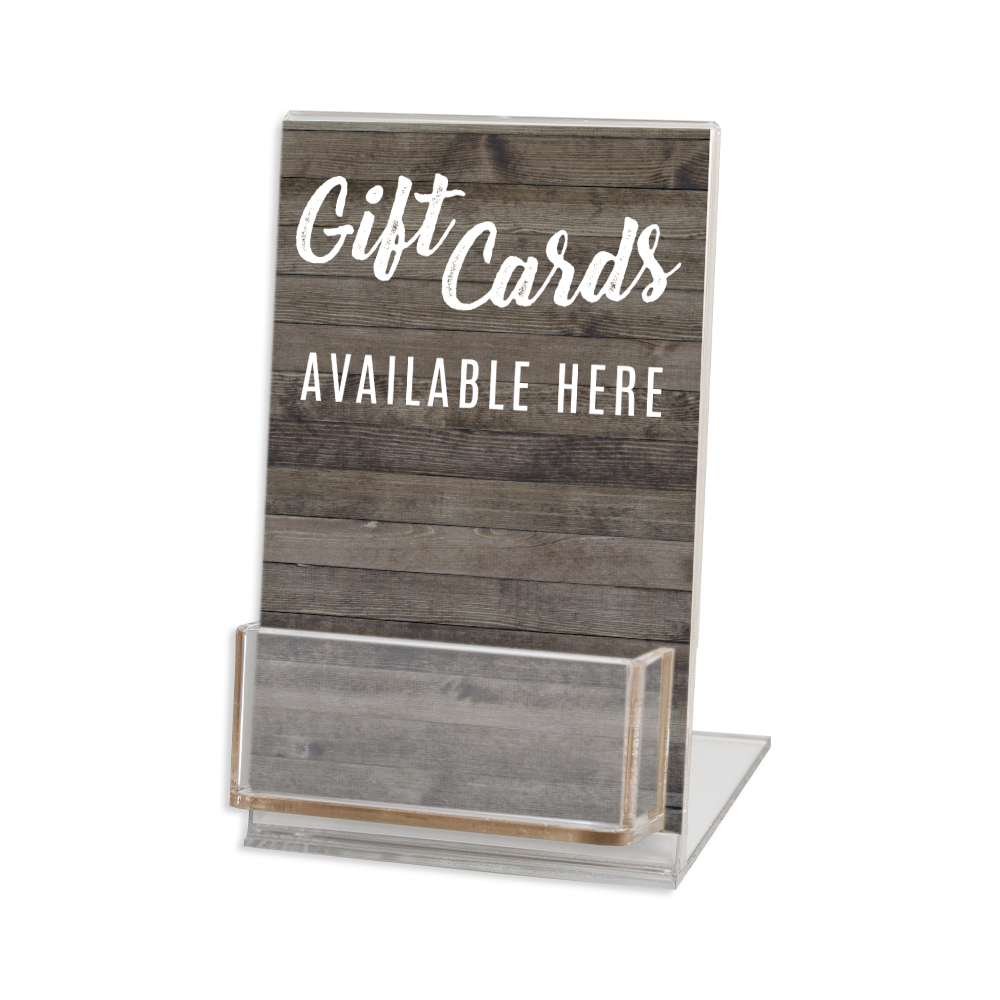 4x6 Acrylic Gift Card Display Stand