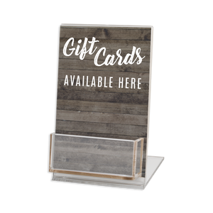 4x6 Acrylic Gift Card Display Stand