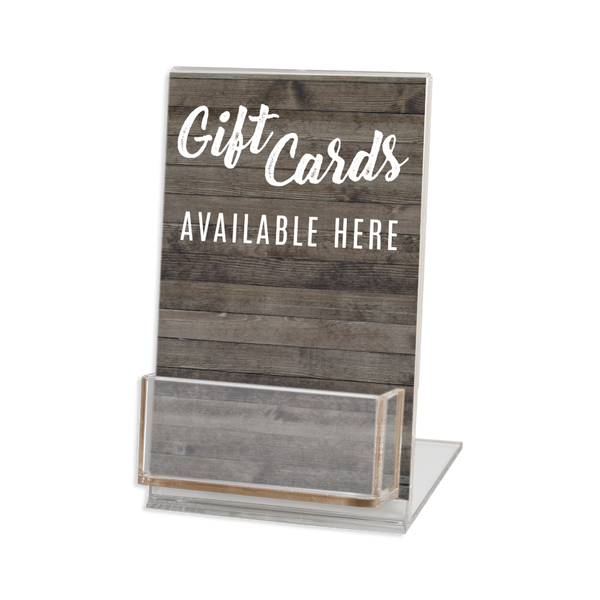 4x6 Acrylic Gift Card Display Stand