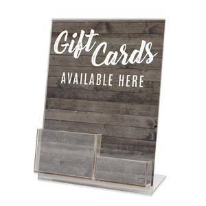 Gift Card and Backer Acrylic Display Stand