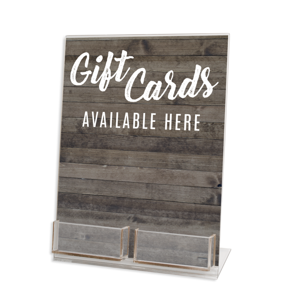 Two Gift Card Acrylic Display Stand