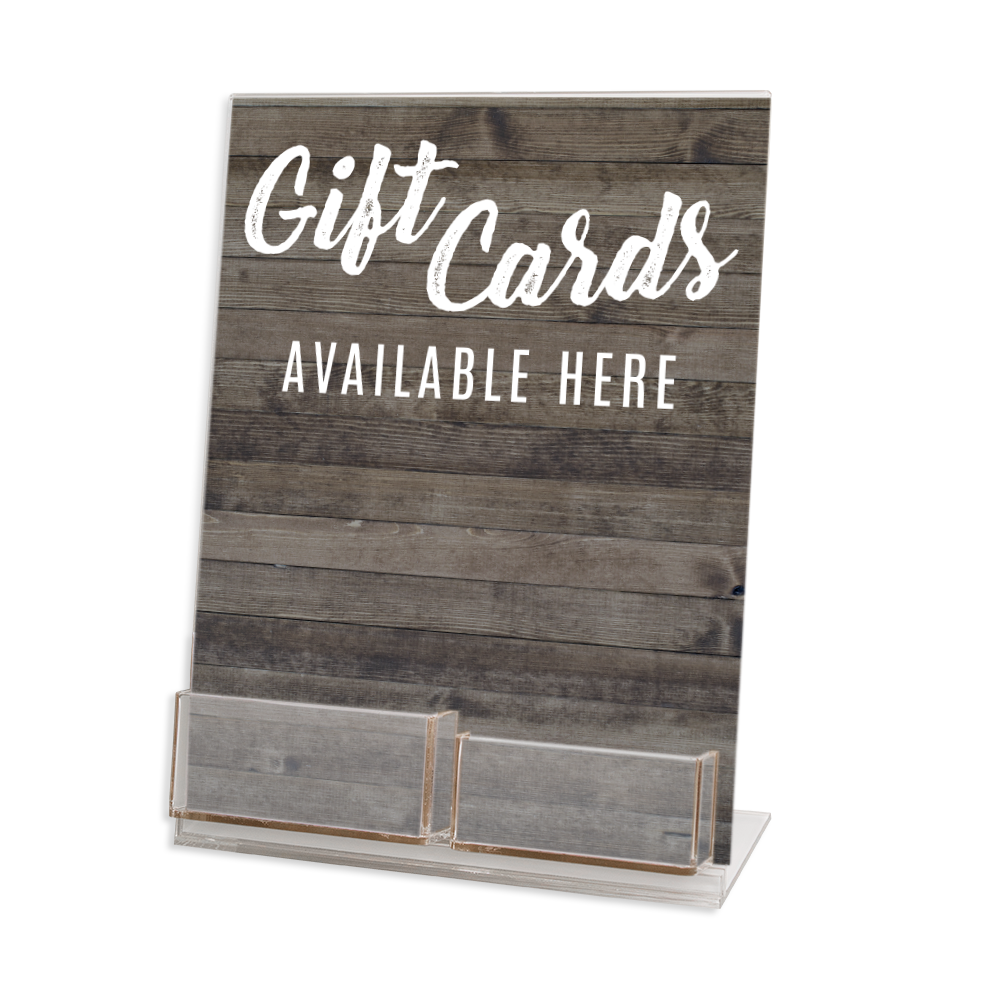 Gift Card and Envelope Acrylic Display Stand